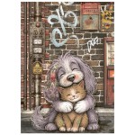 Papier ryżowy A6 Stamperia Furry Friends DFSA6X15 - zestaw 8 sztuk