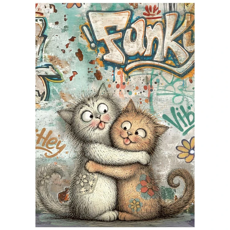 Papier ryżowy A6 Stamperia Furry Friends DFSA6X15 - zestaw 8 sztuk
