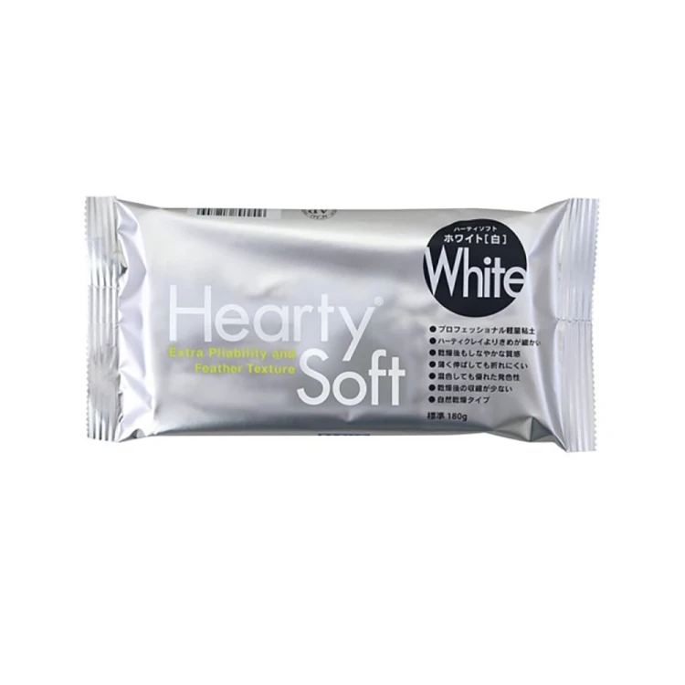 Masa Hearty Soft White - superlekka, samoutwardzalna, schnąca na powietrzu, kolor biały. Idealna do tworzenia precyzyjnych odlewów i dekoracyjnych detali. Opakowanie: 180 g