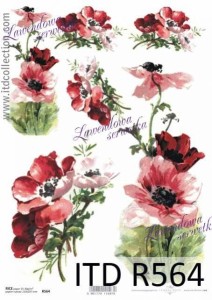 Papier Ryżowy Kwiaty   ITD 564