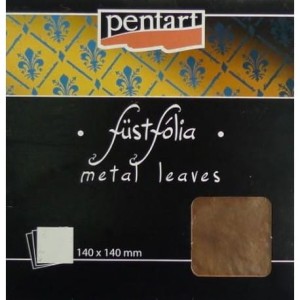 PENTART FOLIA MIEDŹ 14x14cm 5 ARKUSZY