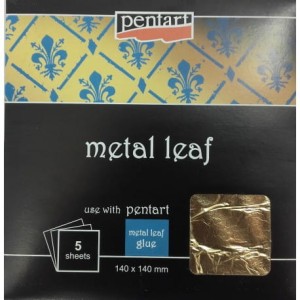 PENTART FOLIA ZŁOTO  14x14cm 5 ARKUSZY