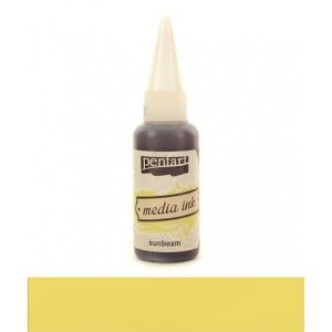 PENTART TUSZ MEDIA INK 20 ml SŁONECZNY ŻÓŁTY