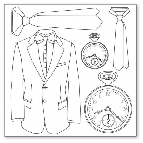 STAMPERIA PAPIER RYŻOWY 50x50 CZARNO-BIAŁY SZKIC MAN IN BLAC  