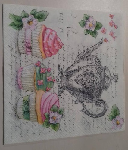 serwetka  do decoupage kawa, herbata, serwis, filiżanka