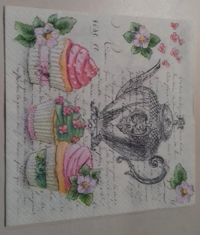 serwetka  do decoupage kawa, herbata, serwis, filiżanka