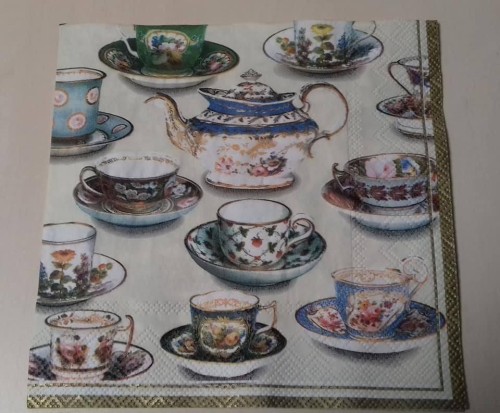 serwetka  do decoupage kawa, herbata, serwis, filiżanka
