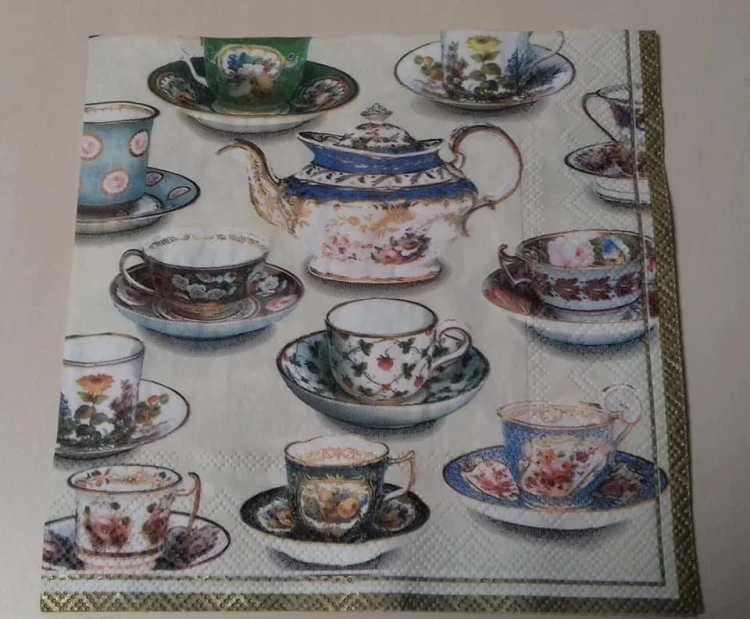 serwetka  do decoupage kawa, herbata, serwis, filiżanka