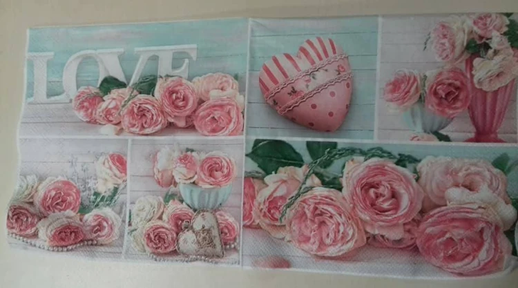 serwetka do decoupage  róże  kwiaty