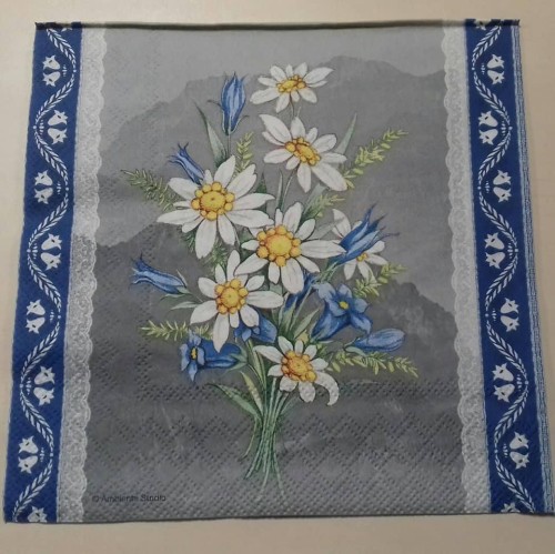serwetka do decoupage, rumianki, kwiaty