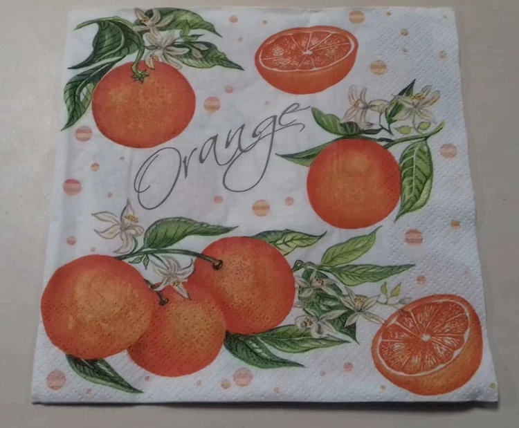 SERWETKA DODECOUPAGE, owoce,pomarańcze