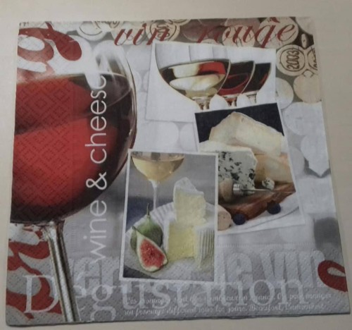 SERWETKA DODECOUPAGE, owoce wino