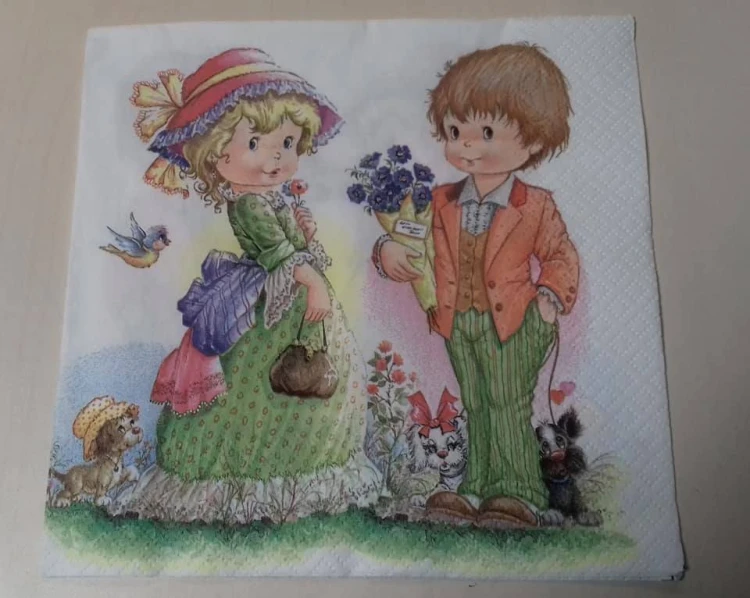 SERWETKA DODECOUPAGE, dzieci, para