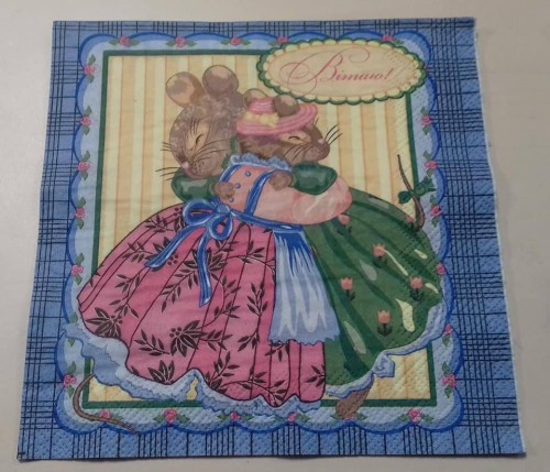 SERWETKA DODECOUPAGE,myszki