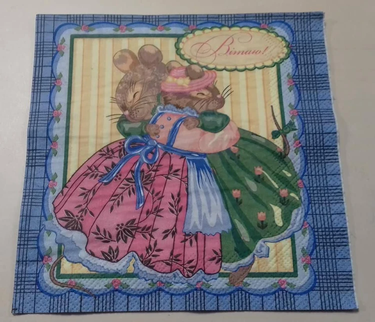 SERWETKA DODECOUPAGE,myszki