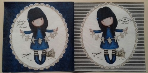 SERWETKA DODECOUPAGE, dziewczynka, lalka