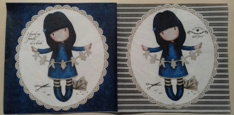 SERWETKA DODECOUPAGE, dziewczynka, lalka