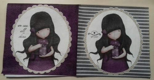 SERWETKA DODECOUPAGE, dziewczynka ,lalka