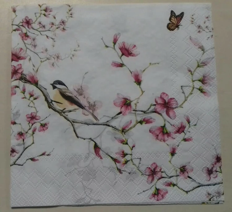 SERWETKA DODECOUPAGE, ptaki