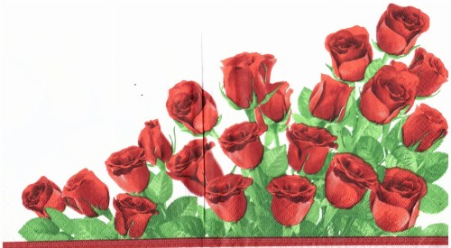 serwetka do decoupage, roże