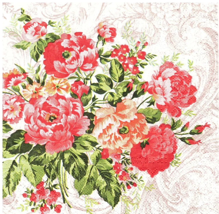 serwetka do decoupage, roże