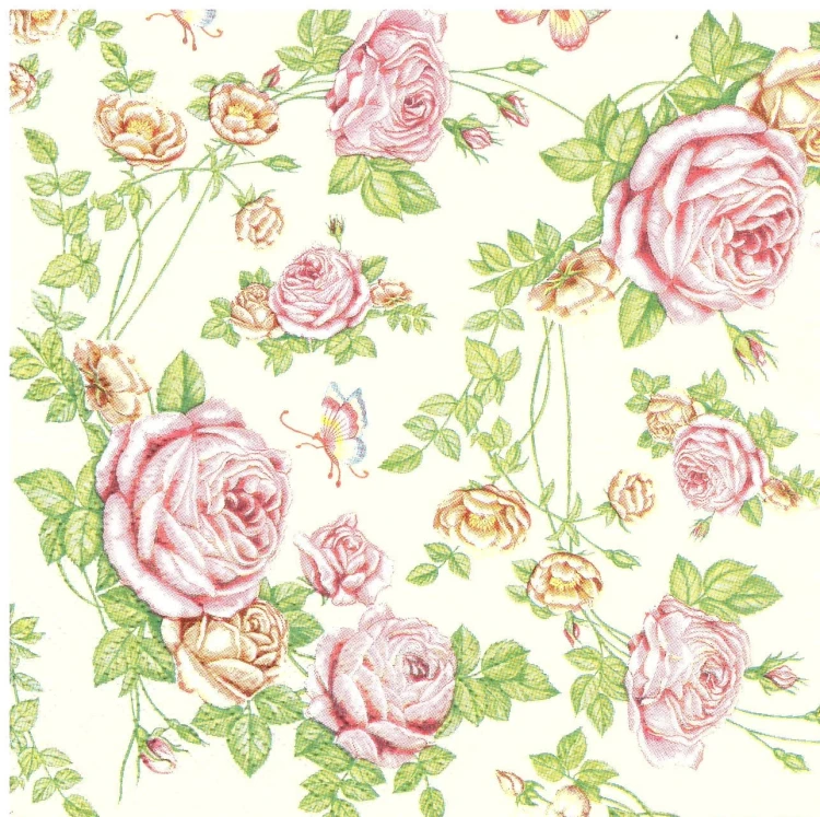 serwetka do decoupage, roże
