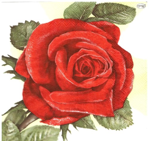 serwetka do decoupage, roże