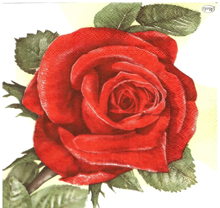 serwetka do decoupage, roże