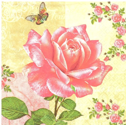serwetka do decoupage, roże