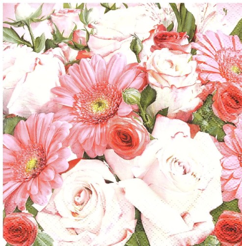 serwetka do decoupage, roże
