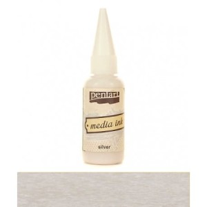 PENTART TUSZ MEDIA INK 20 ml  BIAŁY