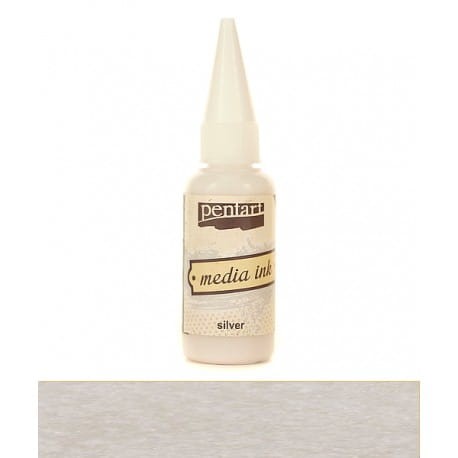PENTART TUSZ MEDIA INK 20 ml  BIAŁY
