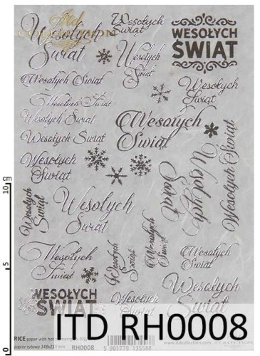 Papier ryżowy ITD RH0008 z Hot-Printem A5