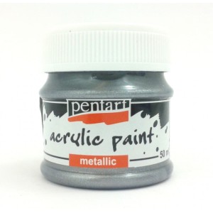 PENTART FARBA AKRYLOWA 50 ml ROKOKOWE SREBRO