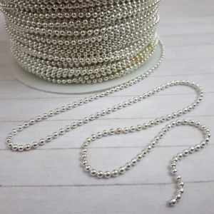 METAL ŁAŃCUSZEK KULKOWY 2mm SREBRO